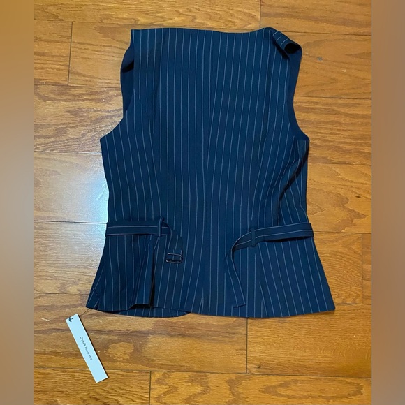 Reformation Top Delanie Midnight Stripe Size 6 Brand New NWT $168 - Picture 4 of 10